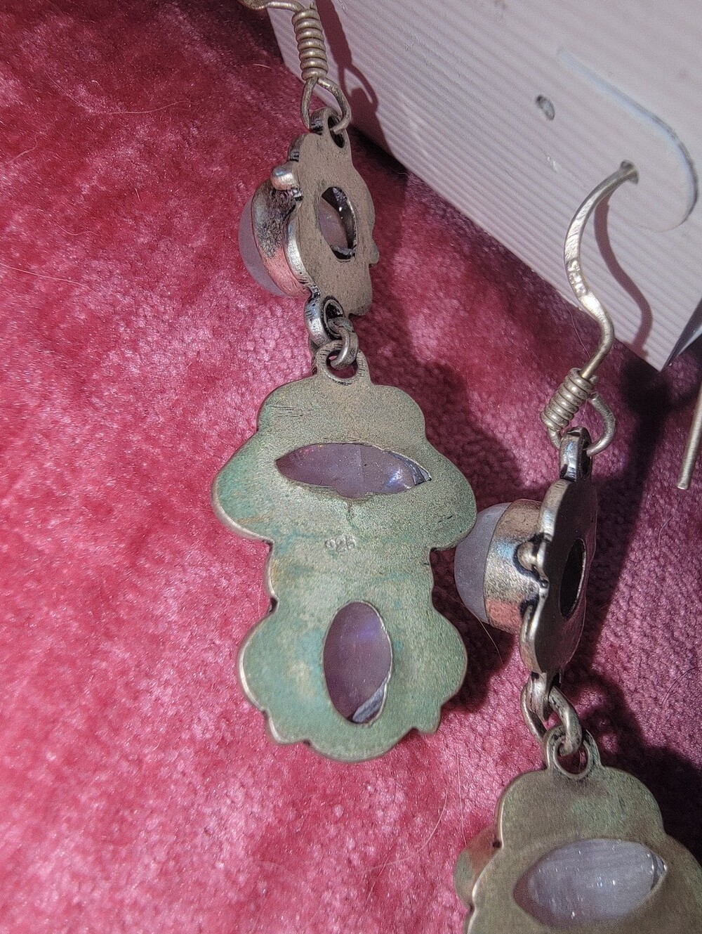 Moonstone Vintage 3 Tiered Earrings ππ - Picture 7 of 8